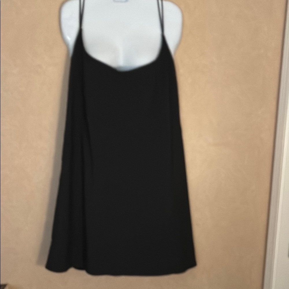 Abercrombie & Fitch Black Spaghetti Strap Mini Sundress/Romper